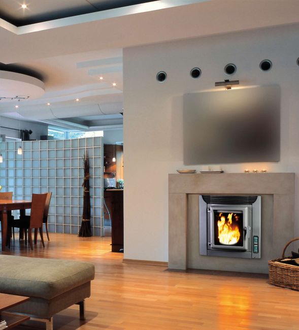 Camino a pellet ambientato